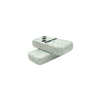 Dominos drôles avec effet marbre vert, de haute qualité, 17 pièces, fabrication