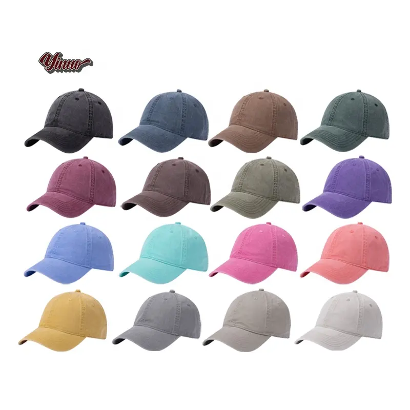 قبعة بيسبول كلاسيكية غير منظمة للبيع بالجملة 100 ٪ قبعة ناعمة من القطن مع قبعة الأب للجنسين قبعة الأب المضطربة المخصصة