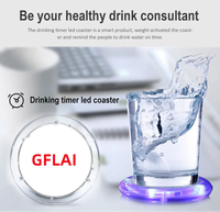 Posavasos con temporizador LED con sonido y recordatorio de agua de bebida Flash Logotipo personalizado Adecuado para trabajadores ocupados y estudiantes Posavasos con temporizador LED