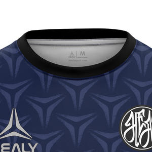 Custom Deep <b>Navy</b> Men's for Brand Sweat-Wicking Breathable Football Jersey High Quality Comfortable Retro Football Shirt OEM - Product Image 3