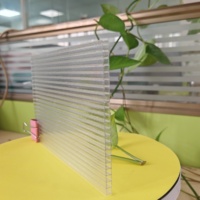 Robustes doppelwandiges Kristall 6mm Polycarbonat-Hohl blech Mehr schicht iges matti ertes Design Moderner Stil für Hotel-PC-Material dächer