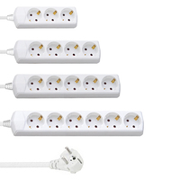 Prise de rallonge électrique EU Multiple Power Strip Three Way Extension Cord EU Plug With Switch Adapter Germany Plug to Israel