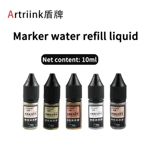 Ensembles d'encre de recharge de <span class=keywords><strong>marqueur</strong></span> de couleur métallique à base d'eau brute élevée - Product Image 2