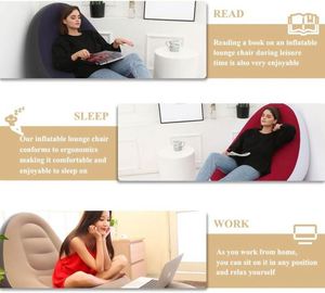 Sofá Seccional Esquinero Gris para Sala de Estar o Exterior, con Reposapiés Otomano, Cama Inflable, Sillón - Product Image 5