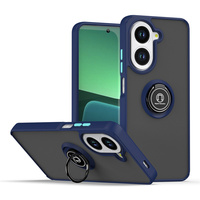 Nouvelle coque de téléphone magnétique mate à 360 degrés avec anneau de support pour Redmi 15/15C/14C/A3/A4/13C/10C/Turbo 4 Pro, translucide, antichoc