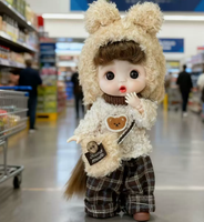 Poupée Mannequin Unisexe de 14 cm et Ensemble de Vêtements Miniatures DIY avec Vêtements en Plastique et Cheveux Personnalisables pour Enfants