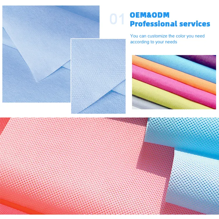 Tecido de não tecido Spunlace colorido estampado PP de alta qualidade de fábrica