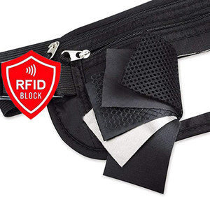 Porta-Passaporte de Viagem Personalizado em Nylon Impermeável <span class=keywords><strong>Anti</strong></span>-Furto com Zíper, Bolsa de Cintura Slim - Product Image 4