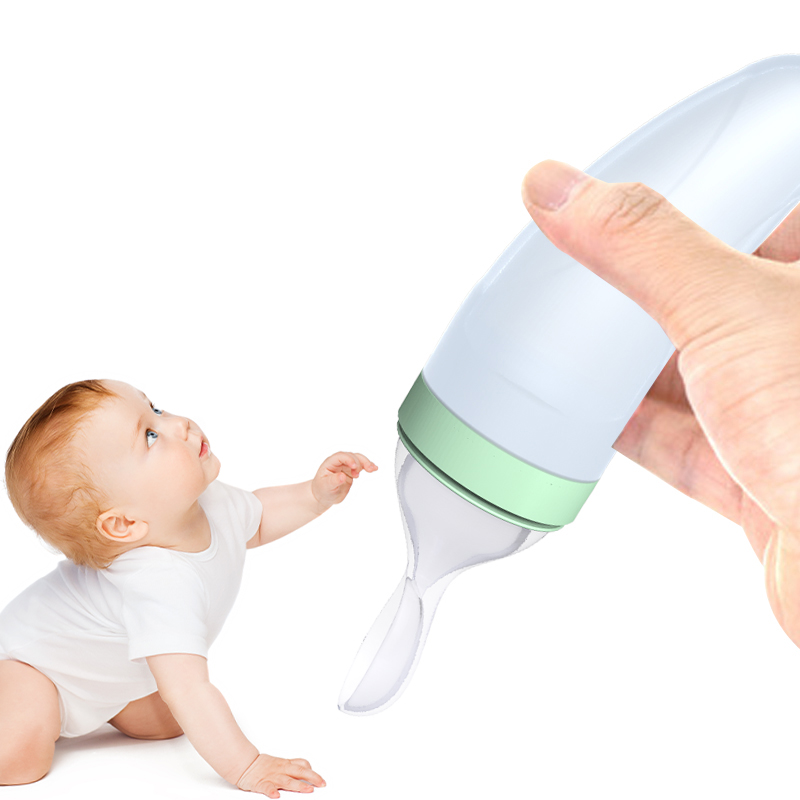 Amazon Hot Sell Biberon Bebe Silicone Baby Bottle Rice Cereal With Spoon For Infant Kids Hands Free Baby Feeding Bottle Buy Baby Bottle Feeding Bottle Baby Feeding Bottle Feeding Supplies Biberon