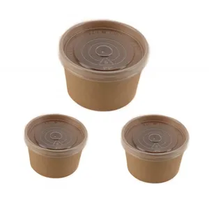 Disposable PP PET Plastic Flat Clear Lids For Paper Bowl Cover