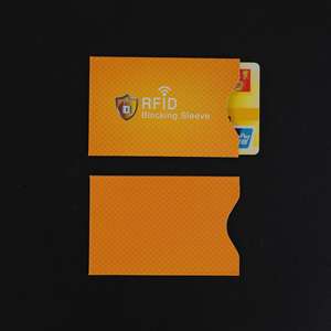 Personnaliser Logo Pour Copperplate Papier Feuille D'aluminium Anti Rfid Blocage Titulaire De La <span class=keywords><strong>Carte</strong></span> <span class=keywords><strong>Bancaire</strong></span> Crédit ID Titulaire De La <span class=keywords><strong>Carte</strong></span> De Protection Manchon - Product Image 5