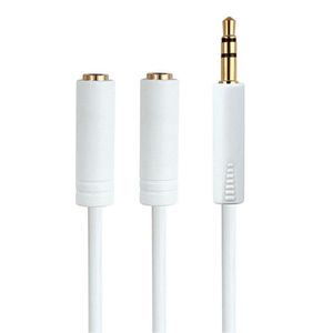 3,5mm macho a 2 hembra auriculares micrófono Audio Y Splitter Cable con auriculares separados/micrófono enchufes - Product Image 4