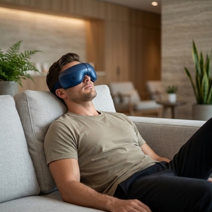 <span class=keywords><strong>Masseur</strong></span> <span class=keywords><strong>oculaire</strong></span> portable rechargeable, thérapie chaud-froid, pression d'air, massage <span class=keywords><strong>Shiatsu</strong></span> pour la syndrome de l'œil sec, maux de tête, voyage, maison - Product Image 2