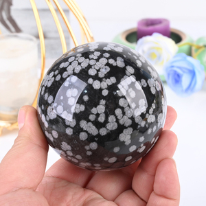 Esferas de Cristal al por Mayor, Piedras Energéticas de Cristal Natural, Bolas de Cristal de Obsidiana Copo de Nieve para Regalos - Product Image 6