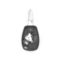 Coque de clé de voiture télécommandée à 2 boutons pour Renault Logan Sandero Duster Clio Kangoo, remplacement de la lame VAC102