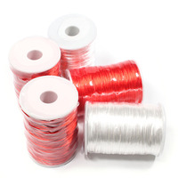 Cordon à nouer en nylon Rattail Cordon d'habillage en nylon satiné 0.8MM 2MM 3MM Sac d'opp en polyester Corde tressée tissée enduite personnalisée