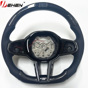 Volante Deportivo de Fibra de Carbono con LED para Restauración de Modelos M2 M3 M4 G80 G82 G87, Estilo Deportivo, Cuero, Compatible con M2 M3 M4 M5 X3 IS - Product Image 1