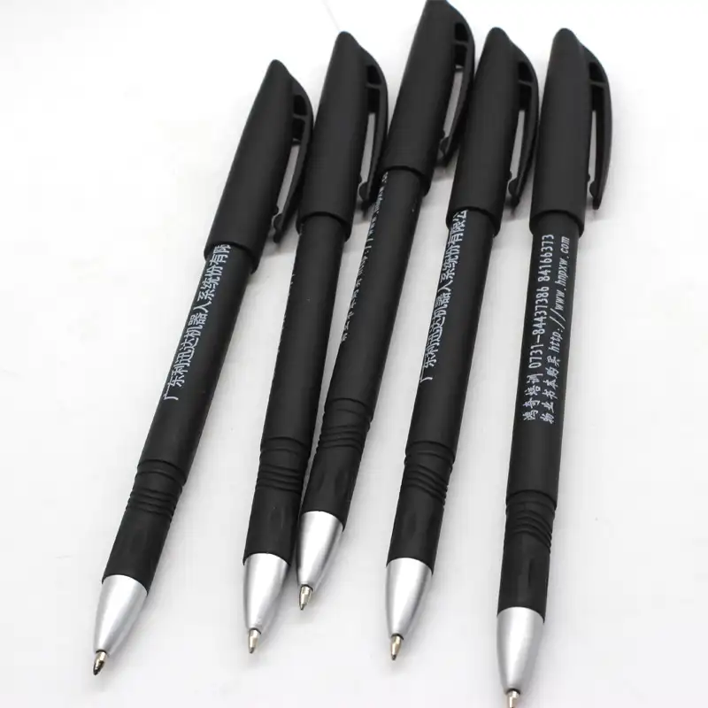 Matte Zwarte Kleur Gedrukt Plastic Reclame Gel Inkt Pen