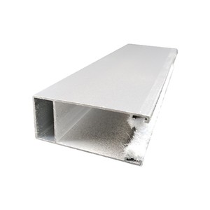Perfil de aluminio con ranura bloqueadora de luz 22x50mm blanco plateado rectangular, accesorio para riel de cortina para estores enrollables - Product Image 4