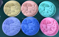 Tapis de léchage en silicone Pastel Dog pour animaux de compagnie, gamelle d'enrichissement à alimentation lente, thème plage d'été, pour l'anxiété