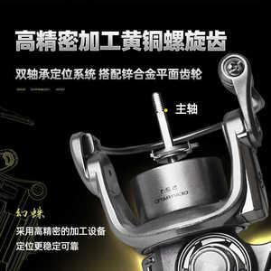 รอกตกปลาแบบหมุน ตัวเรือนอลูมิเนียมอัลลอยด์ ขนาด 5000 สำหรับตกปลาทะเล รอกเหวี่ยงเหยื่อปลอม พร้อมด้ามจับสีดำ - Product Image 5
