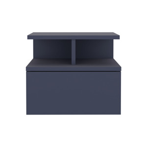 Adele <b>Floating</b> Nightstand With Drawer And <b>Shelves</b> Blue <b>Wall</b> Shelf Storage Unit - Product Image 6