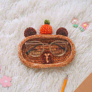 Kit <span class=keywords><strong>de</strong></span> Matériaux DIY pour Tissage au Crochet en Coton Fait Main avec Boîte <span class=keywords><strong>de</strong></span> <span class=keywords><strong>Rangement</strong></span> Lapin Ours Lunettes – Artisanat Textile et Tissu - Product Image 4