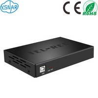 Enregistreur vocal PSTN 4 canaux avec port USB et identification de l'appelant, enregistreur vocal pour appels téléphoniques filaires à 4 lignes pour système de centre d'appels