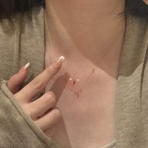 Collier vintage français rétro en argent pur S925 avec cristal blanc clair et chaîne de clavicule en forme de nez de cochon - Product Image 4