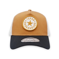 Parche de cuero con bordado 3D personalizado Sombreros traseros de malla para hombre Gorras de camionero de béisbol