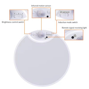 Plafonnier moderne à LED avec détecteur de mouvement pour chambre à coucher, fonctionne avec des piles AAA - Product Image 4