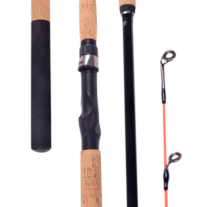 AGITEK Cannes à pêche côtières en graphite de carbone de 4.2m cannes à pêche longues tiges à poignée recouverte de liège - Product Image 1
