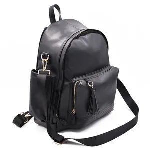 Fashion Vegan Leather HIGH Quality Baby Backpack Organizer Faux Leather Mommy Diaper Backpack Bag Diaper Bag Backpack For Mom