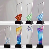 Trophée en Verre Cristal pour la Reconnaissance des Employés, la Rétirement, la Remise des Diplômes, les Concours, Décoration, Cadeau d'Affaires en Cristal Blanc, Meilleure Offre