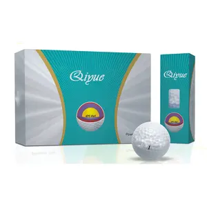 Set Hadiah Bola Golf Urekustom 4 Lapis Bola Golf dengan Kotak Kemasan dan Lengan