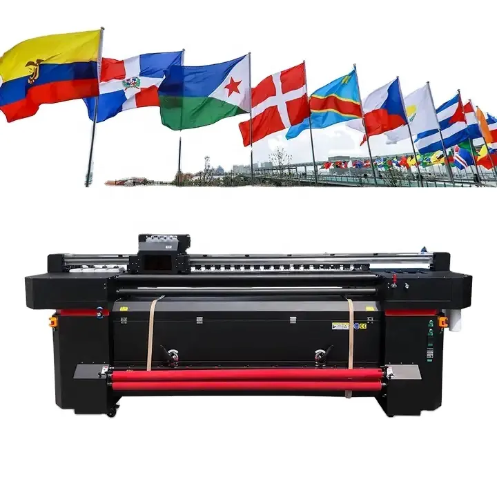 Imprimante de bannière de drapeau de luxe à 4/6 têtes de 2m, solution intégrée d'impression HD entièrement intelligente d'impression numérique couleur
