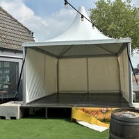 Tente Pagode Modulaire Kaki de Luxe en Aluminium avec Vue Panoramique pour Réceptions VIP et Événements Spéciaux