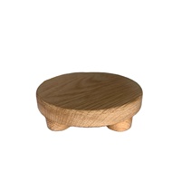 Support rond en bois pour savon, plateau surélevé en bois, support de rangement de cuisine, base pour bougie, décoration de salle de bain, présentoir en bois