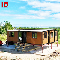 Maison conteneur extensible de 40 pieds, préfabriquée, résidentielle, pliable 3-en-1 pour logement extérieur