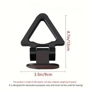Anneau de crochet de remorque triangulaire - Décoration extérieure pour modification automobile, autocollant de crochet de remorque style course pour véhicules universels - Product Image 4