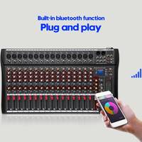 Console de mixage audio professionnelle EIF CT 6/8/12/16 canaux, Bluetooth, USB, DJ, en aluminium, 110V-240V, avec moniteur