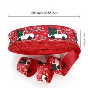 バーラップクリスマスリボン有線REDトラックギフトラッピングクリスマスツリーラップアラウンドリボンリース、ホリデーデコレーションボウデコレーション - Product Image 6
