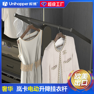 Cooper Electric Pull Down Clothes Rod Telescopic Wall Mounted <b>Wardrobe</b> Organizer Extension Rod With Hanger - Product Image 5