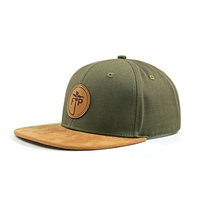 Chapeaux à rabat personnalisés, casquette à rabat de haute qualité pour hommes, casquette à rabat avec Patch en cuir bicolore