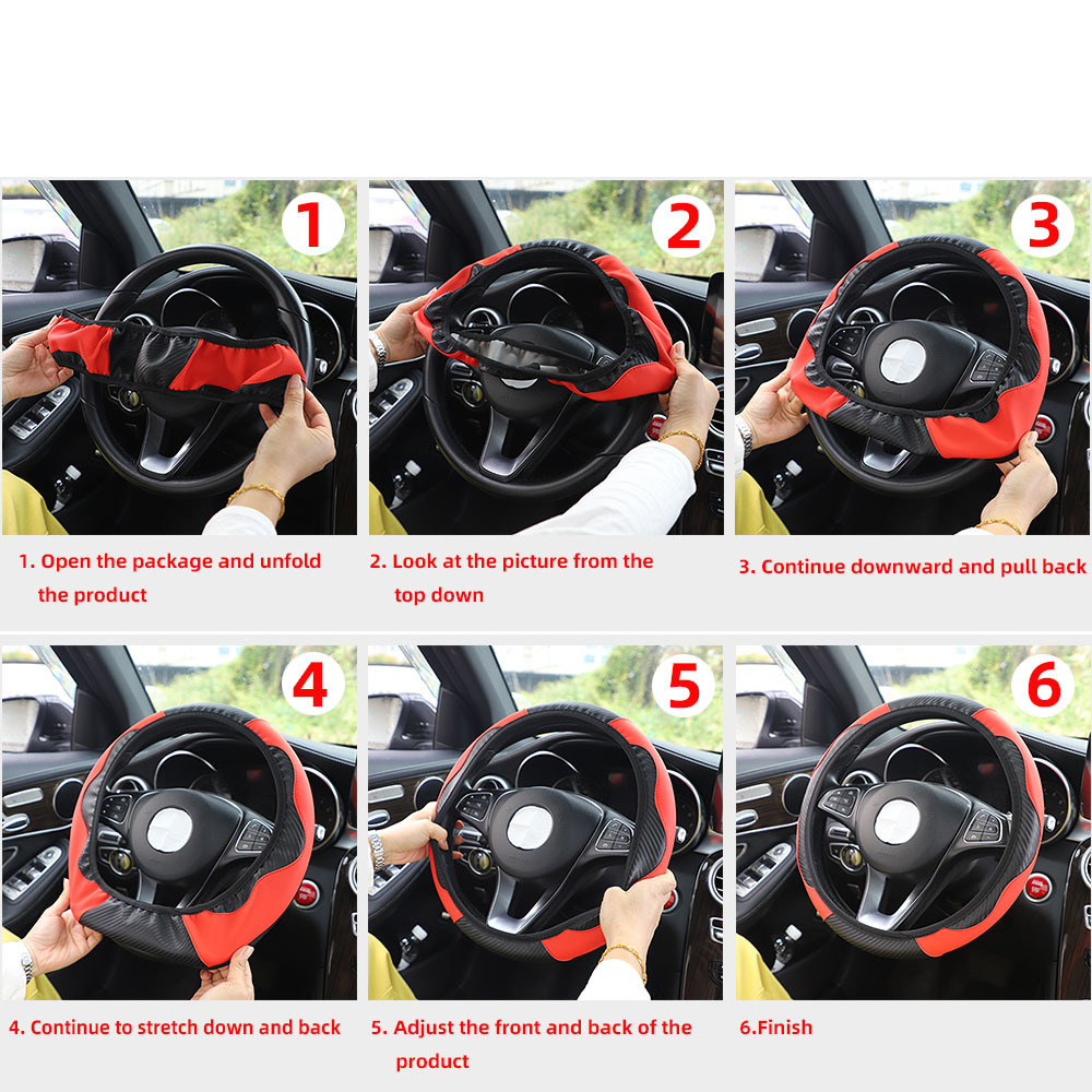 High-Quality Car Steering Wheel Cover - Luxurious Leather Design - Universal Fit - KSD Industry