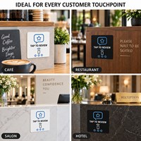 Plaque de commentaires NFC carrée avec logo personnalisé, panneau de retour d'information sans contact pour les entreprises hôtelières