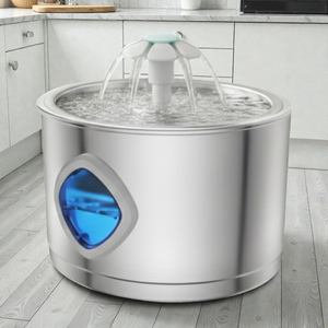 Bebedero Automático para Gatos de Acero Inoxidable de 2.8L, Fácil de Limpiar, a Prueba de Fugas, Moderno, con Sistema de Filtración Multicapa para Mascotas Pequeñas - Product Image 1