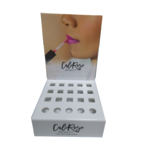 Professional Custom Made Cosmetic Display Cabinet Floor Acrylic Makeup Lipstick Display Stand with Drawer