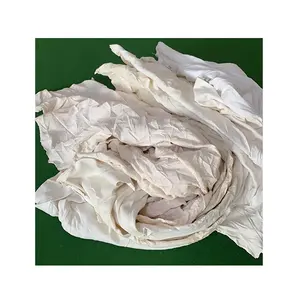Ukay thouft kain lap terluk industri India kain lap katun tangan kedua putih hanya digunakan mesin warna-warni kain pengiriman ke Rusia