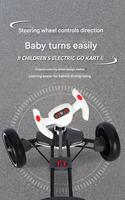 Nouvelle voiture électrique pour enfants Kart électrique Musique Éducation précoce et autres fonctions Pliable Installation gratuite Voiture jouet électrique